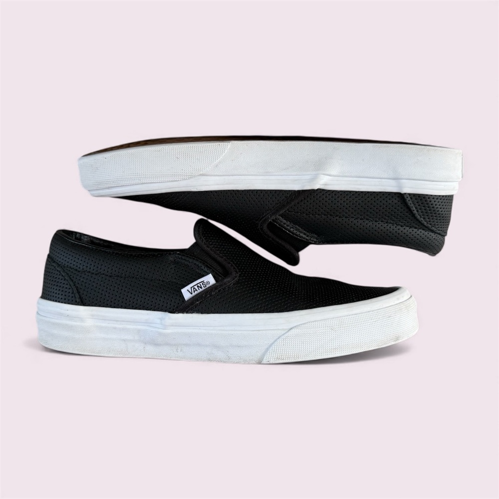 Vans Classic Slip-On Leather Perforated Sneakers - Picture 5 of 6